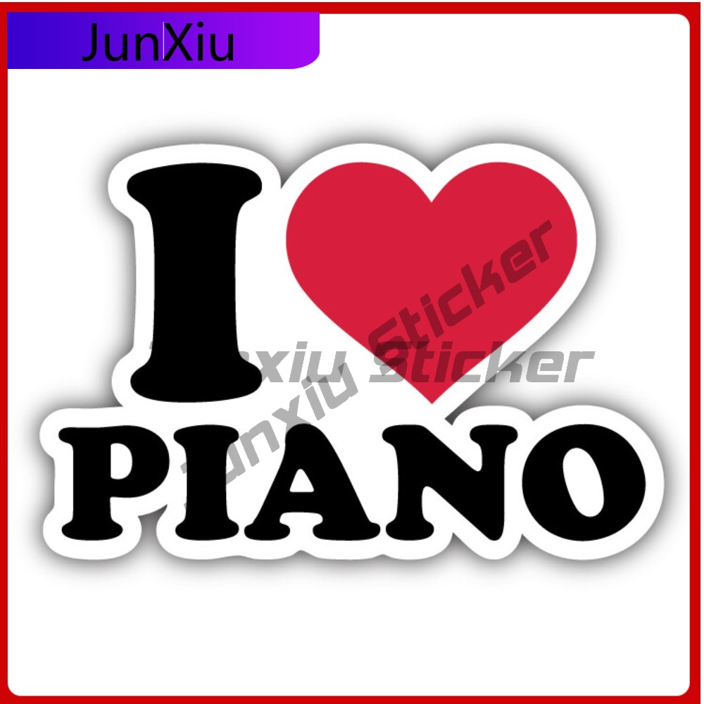 Laptop Accessories To Have - I Love Piano 新しい必須アイテム 傷つきにくいモダンな車用デカールアクセサリー 防水ビニール製