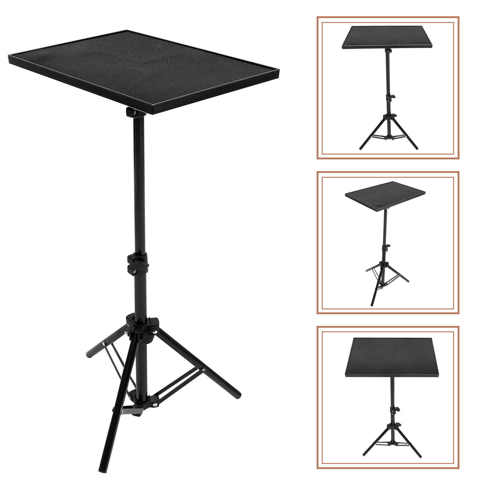 Laptop Stand Portable - 頑丈な折りたたみ式プロジェクタースタンド高さ調節可能ラップトッププロジェクターテーブルシェルフホルダー平面ポータブル三脚オフィス用