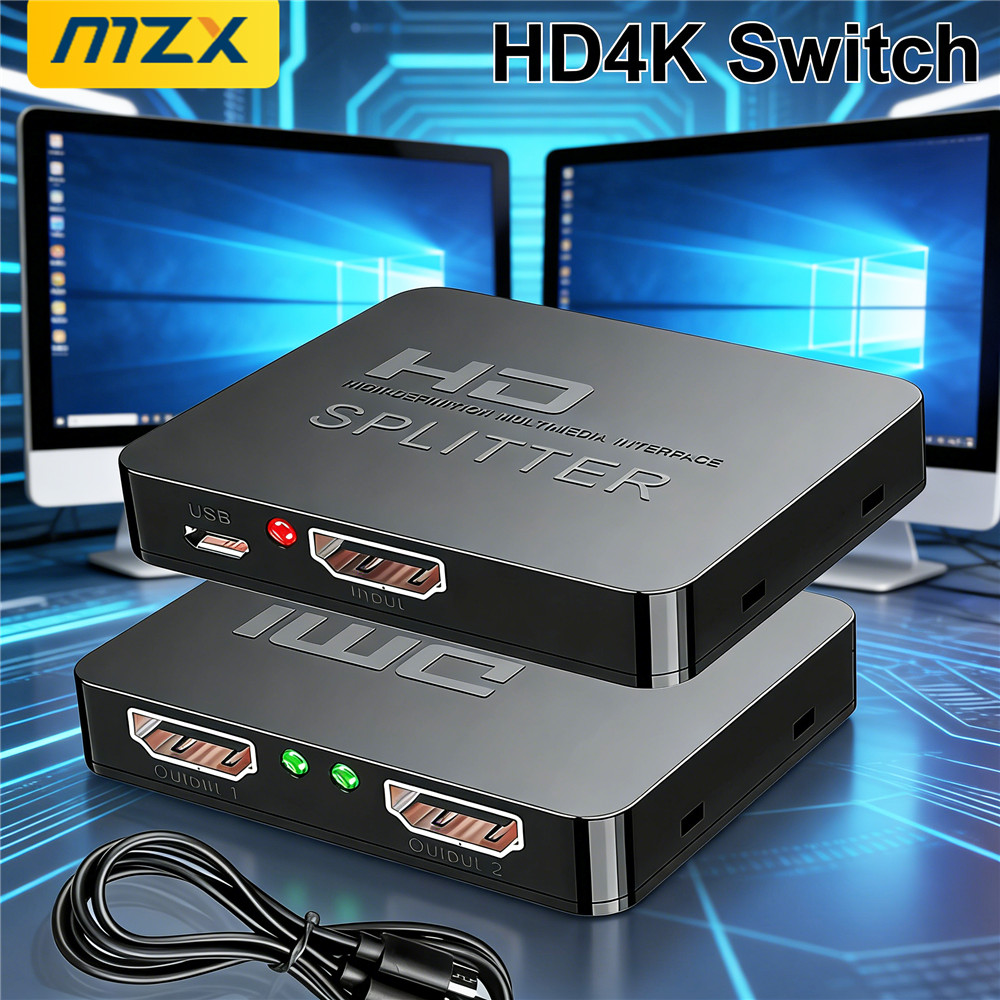 Laptop Accessories Distributor - 1-in-2-Out 4K スイッチ ビデオ HDMI 対応スプリッター