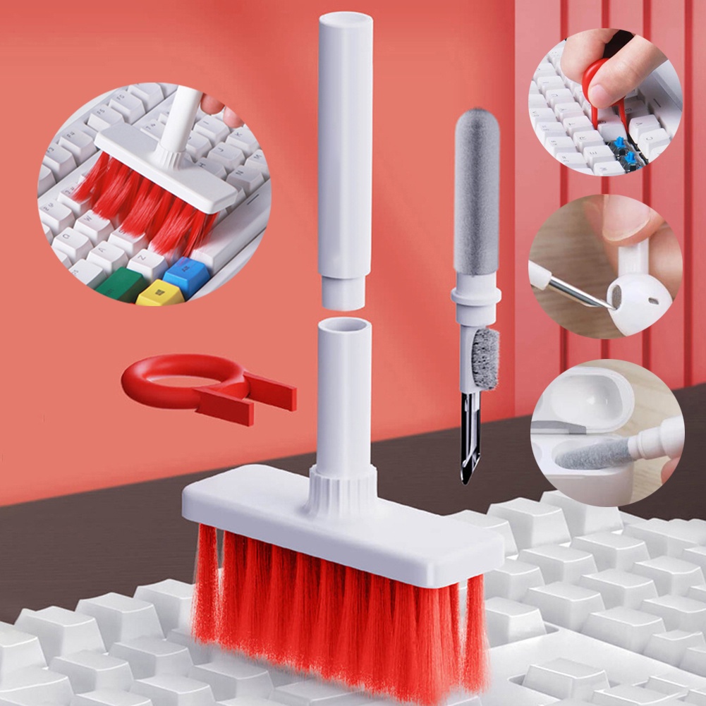 Laptop Accessories Cleaning Kit - 3-in-1 クリーニングブラシキット メカニカルキーボードクリーナー キーキャッププラーとマルチチップイヤホンクリーニングペン付き ノートパソコンデスクトップ用 新品
