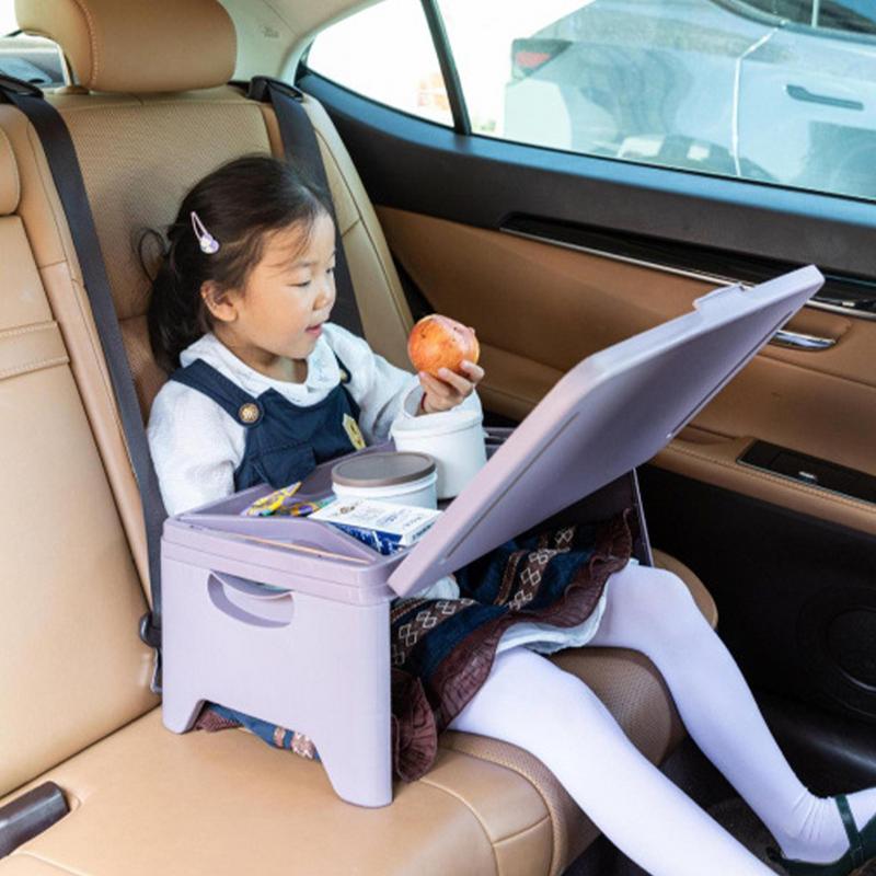 Laptop Accessories Box - ラップトップ,デスクトップ,コンピューター,飲み物を保存するための折りたたみ式テーブル,子供用スナック収納トレイ,読書アクセサリー