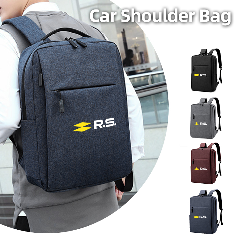 Laptop Accessories Box - 車の USB 充電オックスフォード布バックパックラップトップバッグ自動車アクセサリールノーコレオスカジャールシーニックメガネサンデログランドシル用