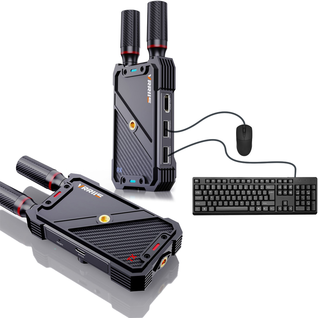 Laptop Accessories Distributor - VRRIIS WL082K 400m ワイヤレスHDMI KVMエクステンダー ビデオ送信機と受信機