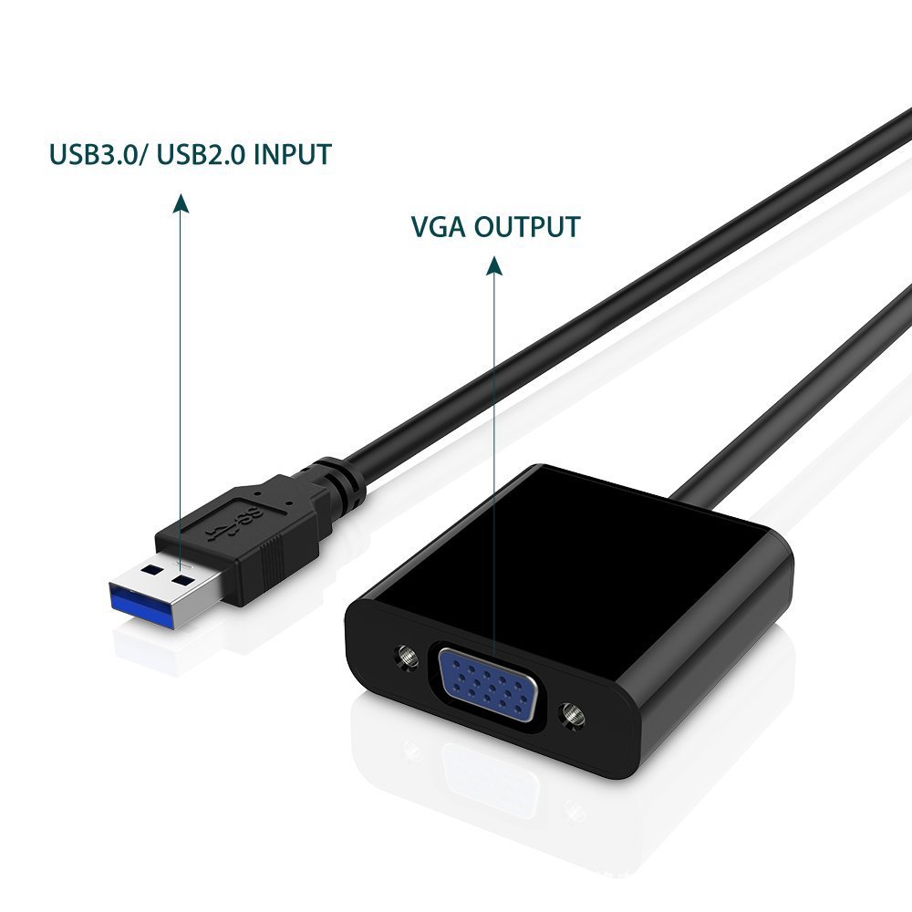 USB 3.0 - VGA アダプター マルチディスプレイ  - Laptop Accessories Distributor のレビューと価格