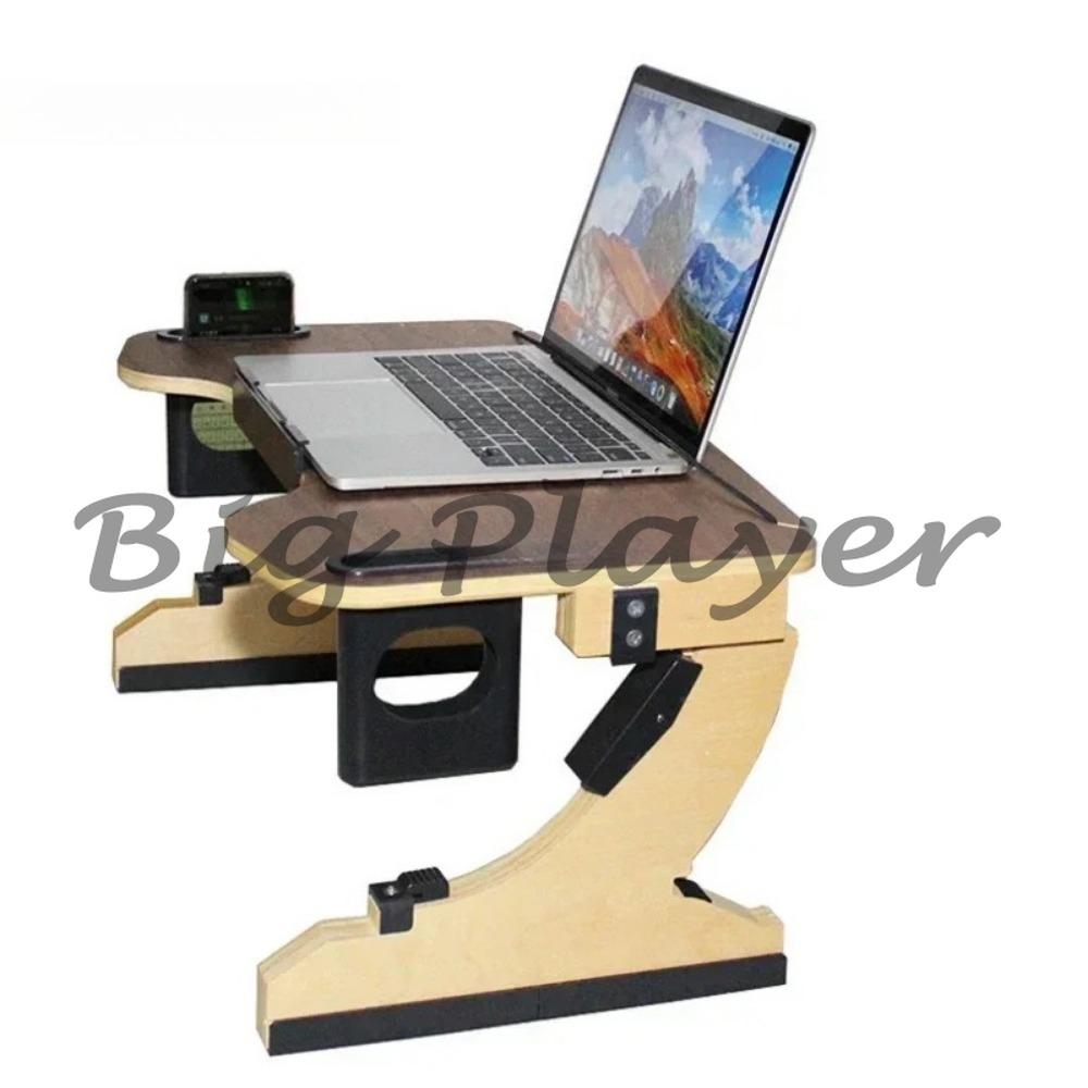 多機能木製折りたたみ式ラップトップデスク360度調整可能ポー - Laptop Stand Portable のレビューと価格