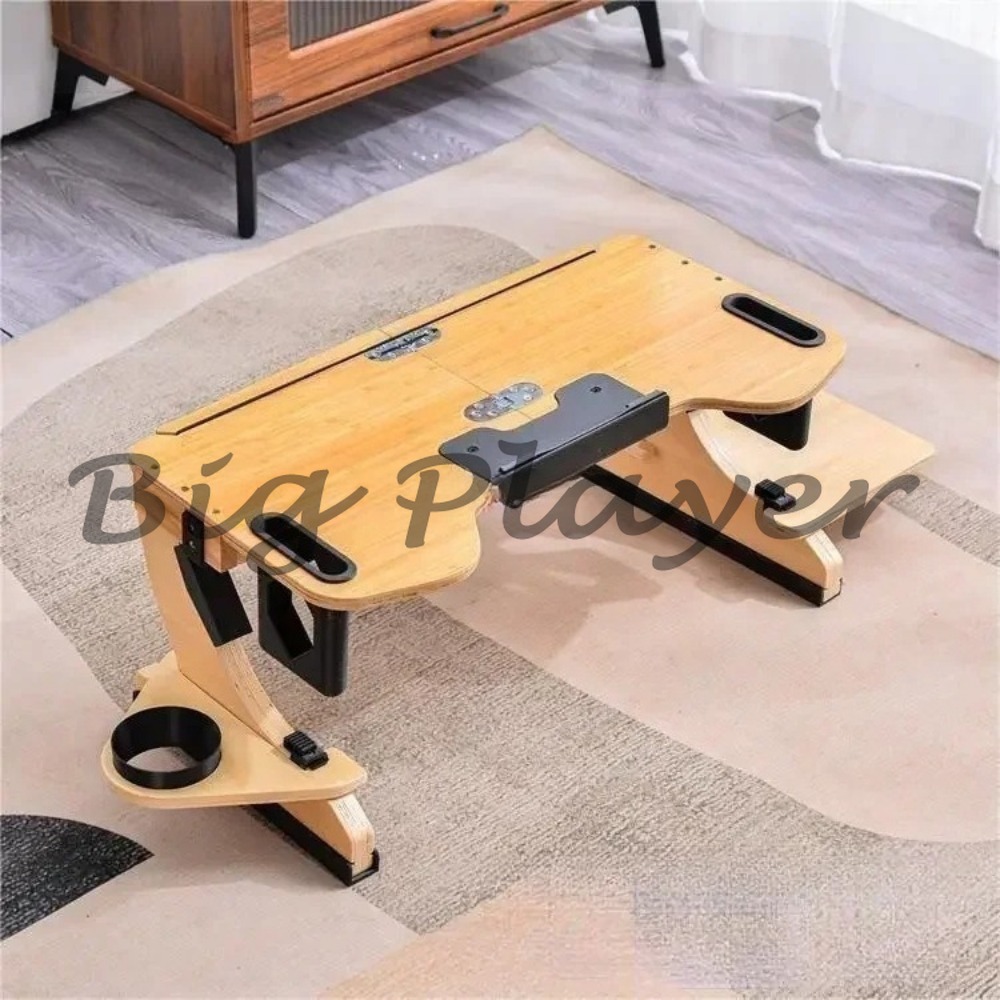 多機能木製折りたたみ式ラップトップデスク360度調整可能ポー - Laptop Stand Portable のレビューと価格