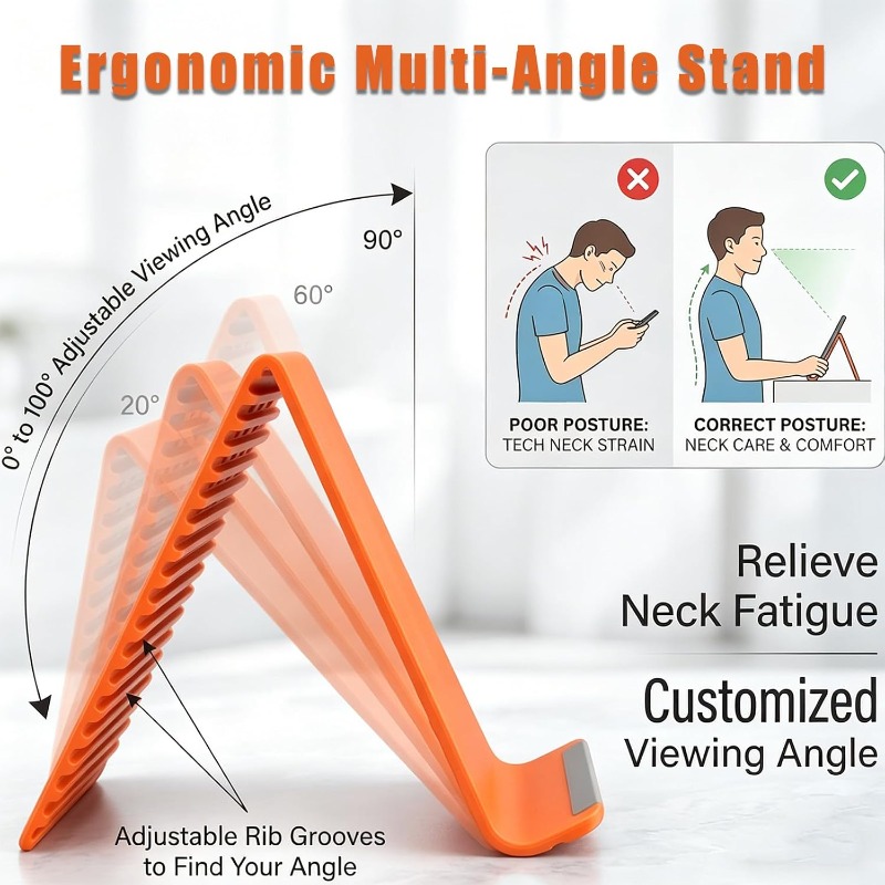 柔軟で折りたたみ可能なシリコン製スマホホルダー、携帯用調整可 - Laptop Stand Portable のレビューと価格