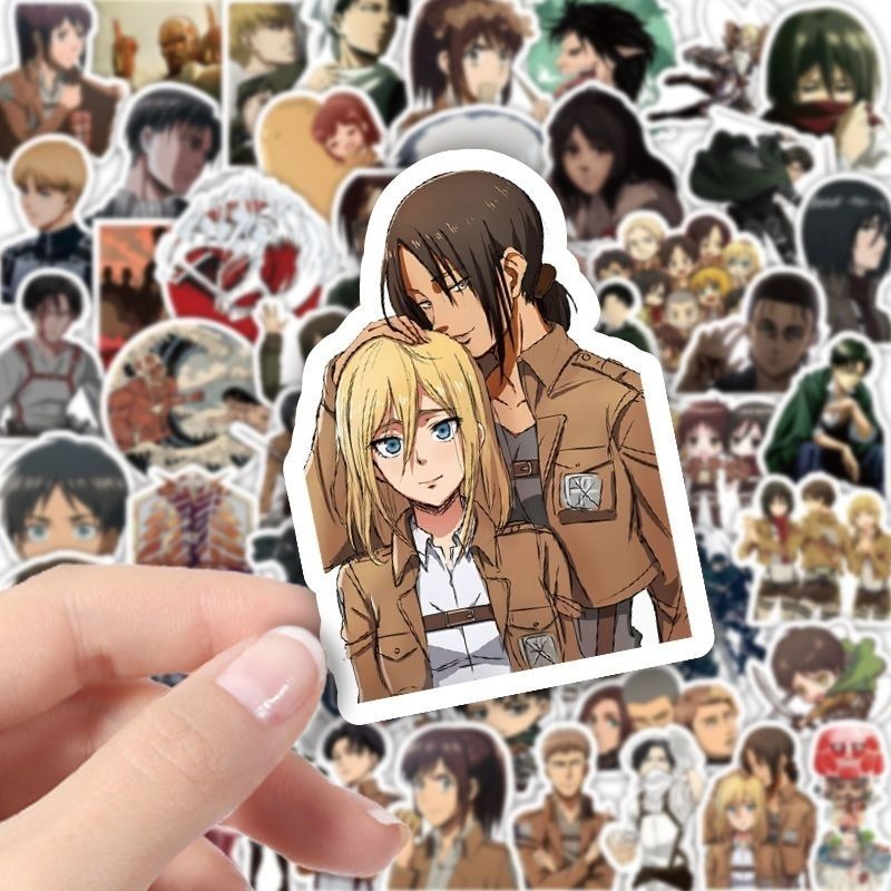 60枚入り 進撃の巨人 アニメステッカー かわいい 防水デカ - Laptop Accessories Diy のレビューと価格