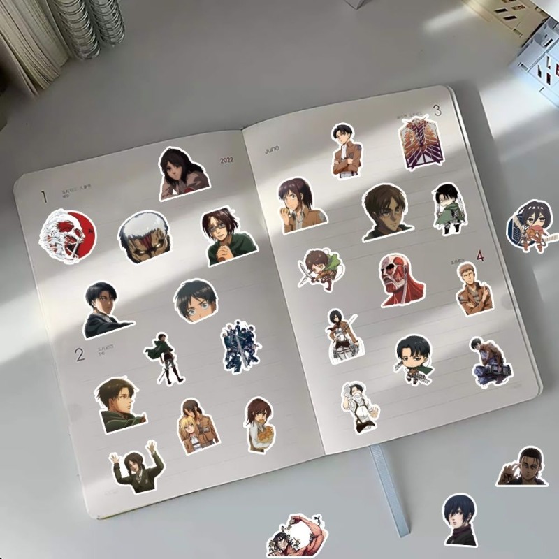 60枚入り 進撃の巨人 アニメステッカー かわいい 防水デカ - Laptop Accessories Diy のレビューと価格