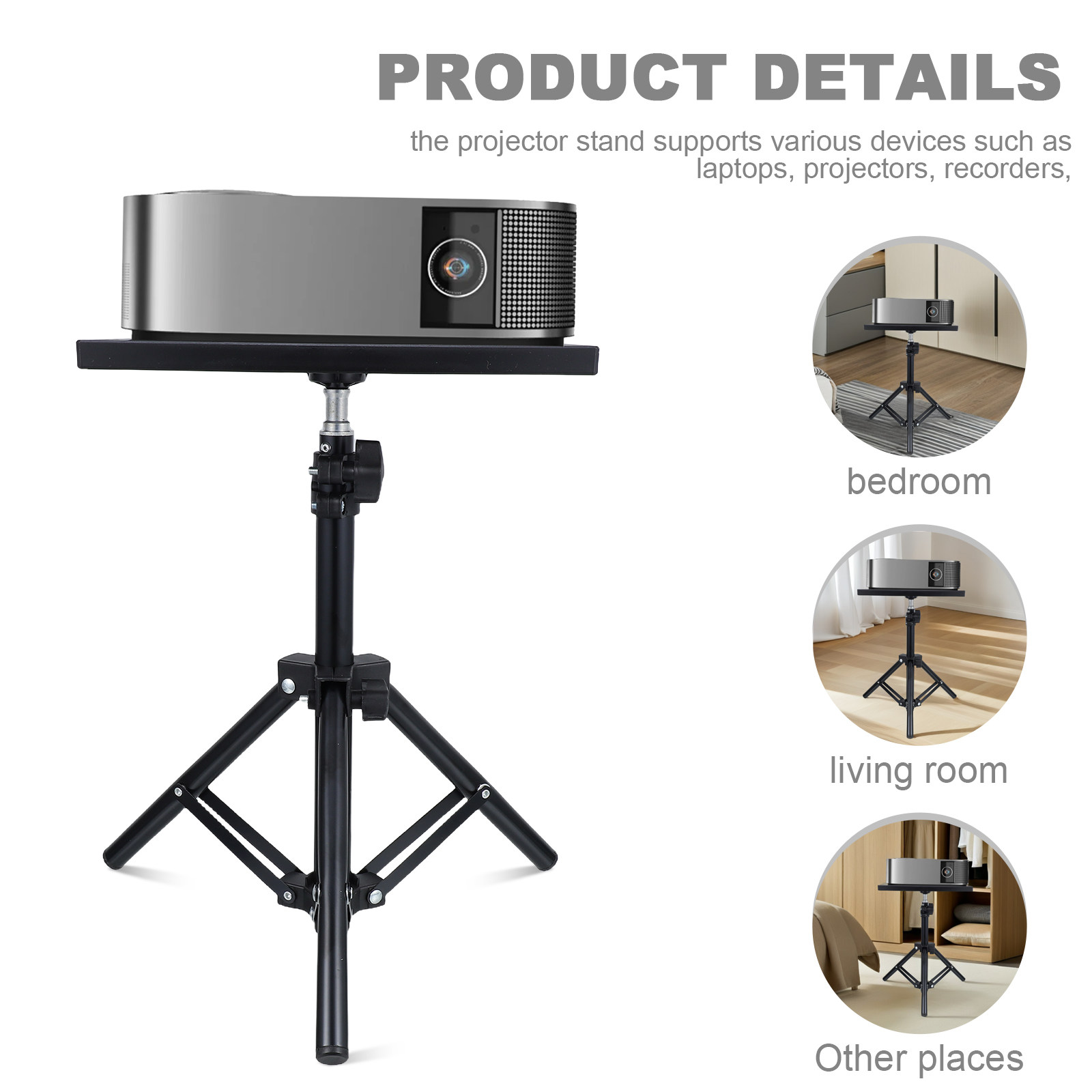 ABS製ポータブルプロジェクタースタンド三脚、高さ調整可能な - Laptop Stand Portable のレビューと価格