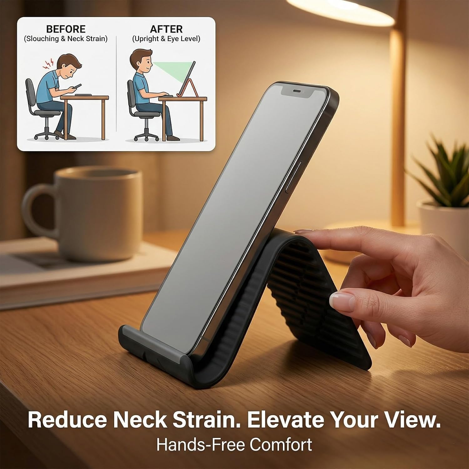 柔軟で折りたたみ可能なシリコン製スマホホルダー、ポータブルで - Laptop Stand Portable のレビューと価格
