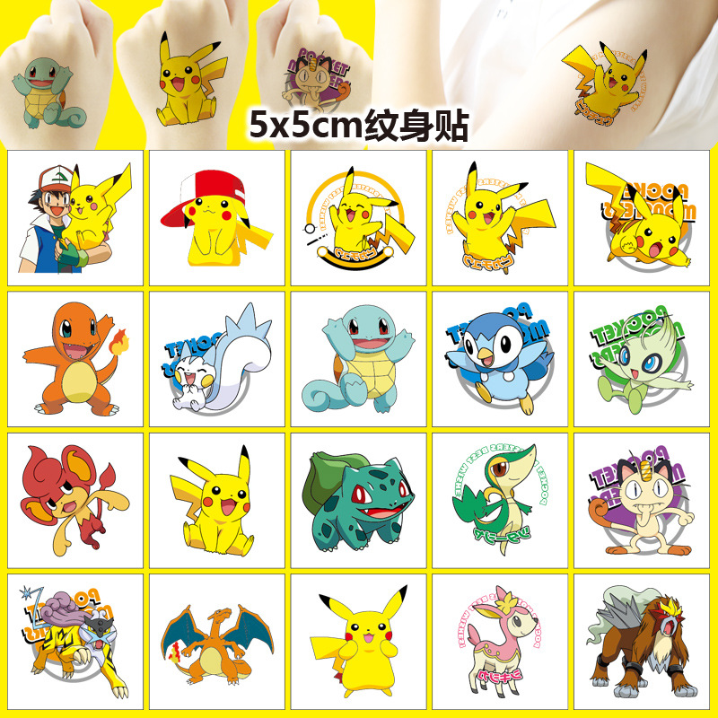 5*5 センチメートル 20 個ポケモンピカチュウタトゥース - Laptop Accessories And Parts のレビューと価格