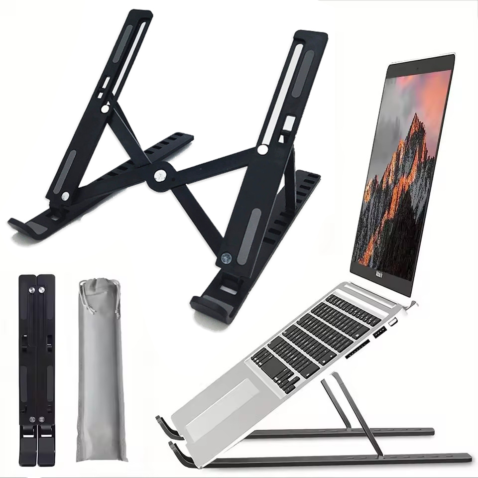 折りたたみラップトップスタンド調節可能なポータブル折りたたみ - Laptop Accessories Distributor のレビューと価格