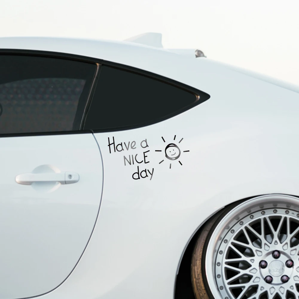 Have A Nice Day 反射車ステッカー防水ビニール - Laptop Accessories To Have のレビューと価格