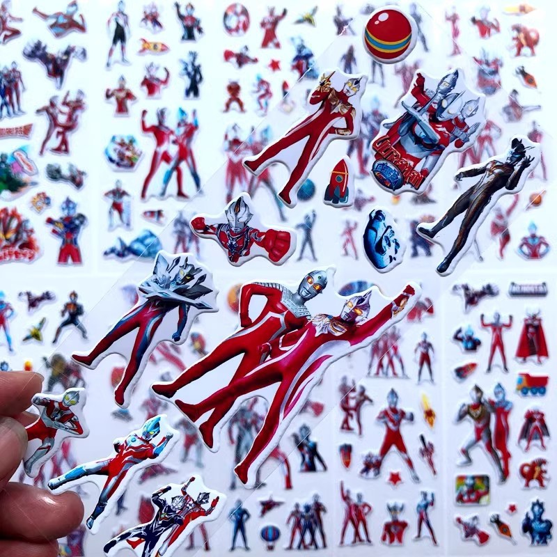 10枚入り ウルトラマン 3D バブルステッカー - アニメ - Laptop Accessories Diy のレビューと価格