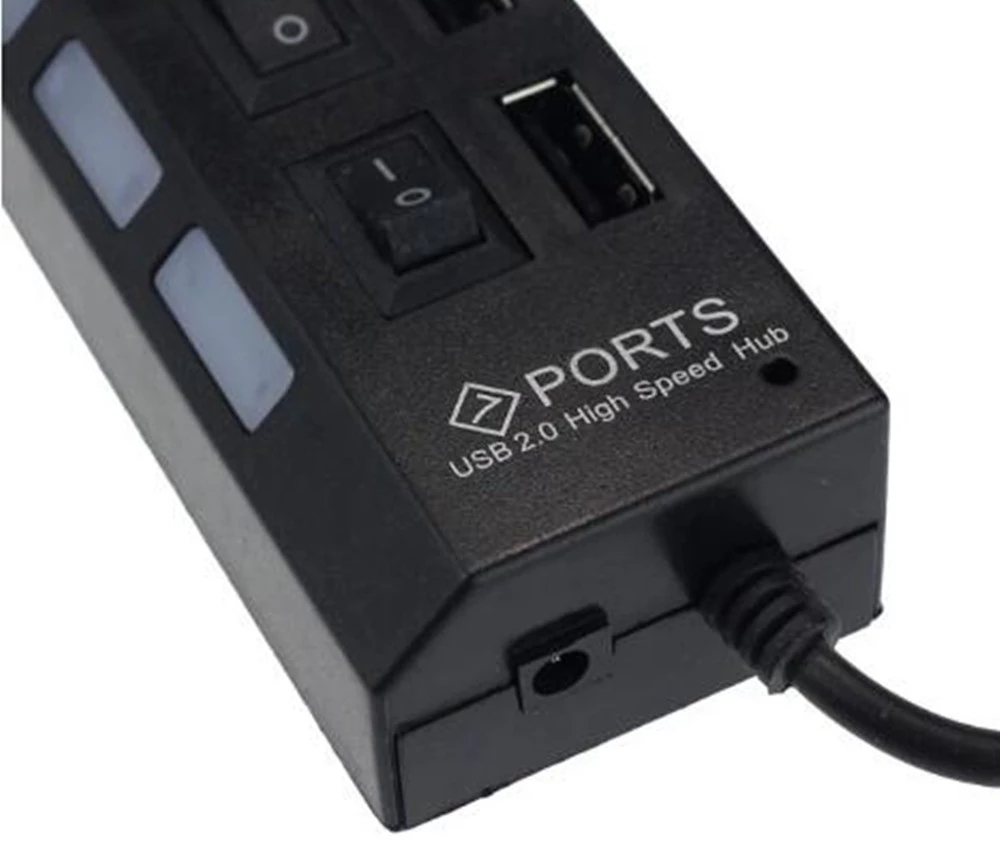 7 ポート USB 2.0 ハブスプリッターラップトップコン - Laptop Accessories And Parts のレビューと価格