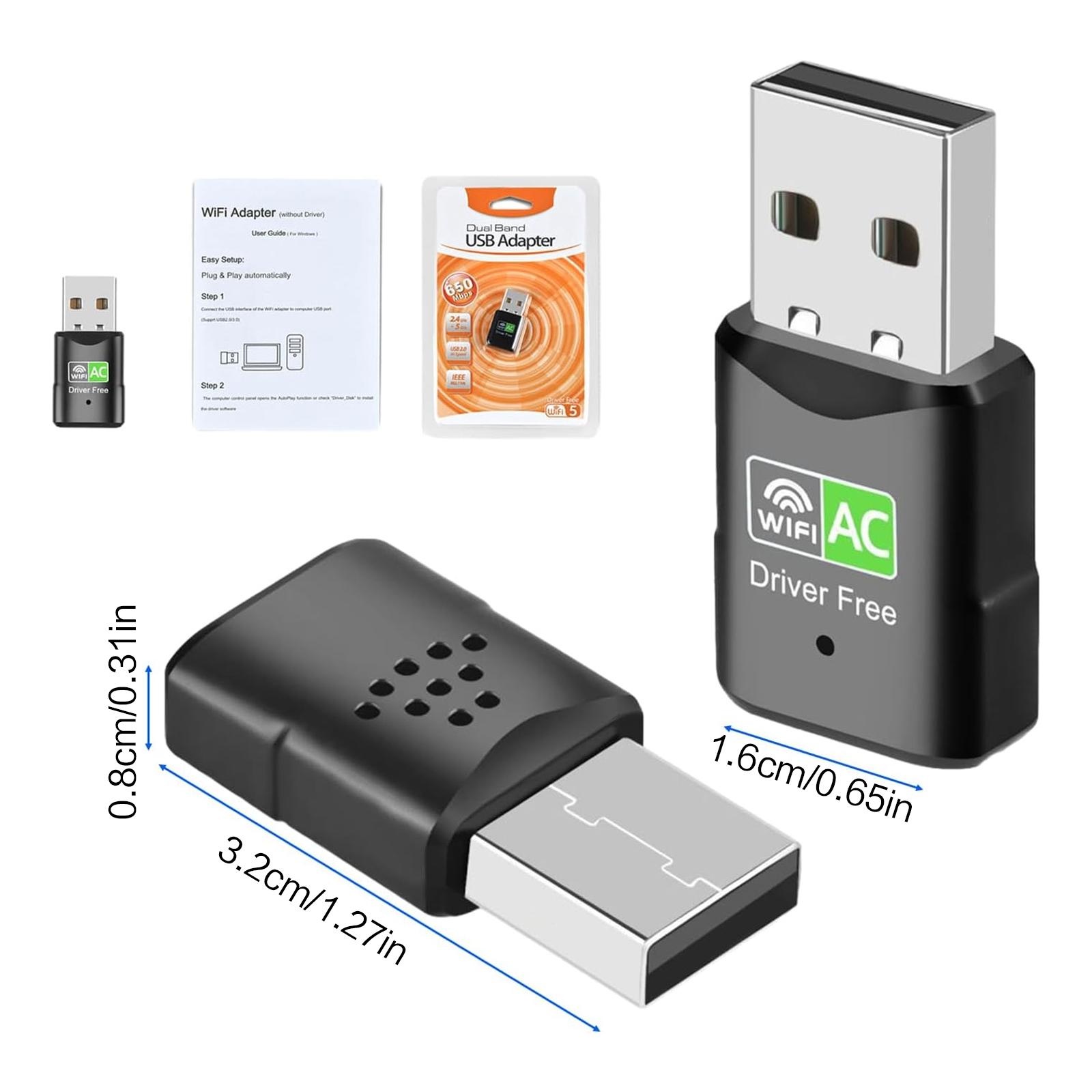 AC600 USB WiFi アダプター、デュアルバンド 2 - Laptop Accessories Distributor のレビューと価格